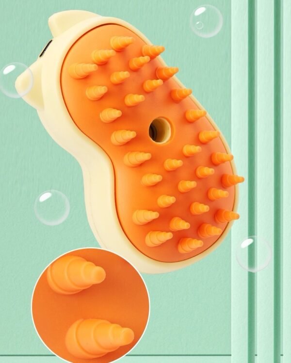 PurrRush Pet Spray Hair Comb , for cats and dogs , Self Cleaning Steamy  Comb（Cat Shape）